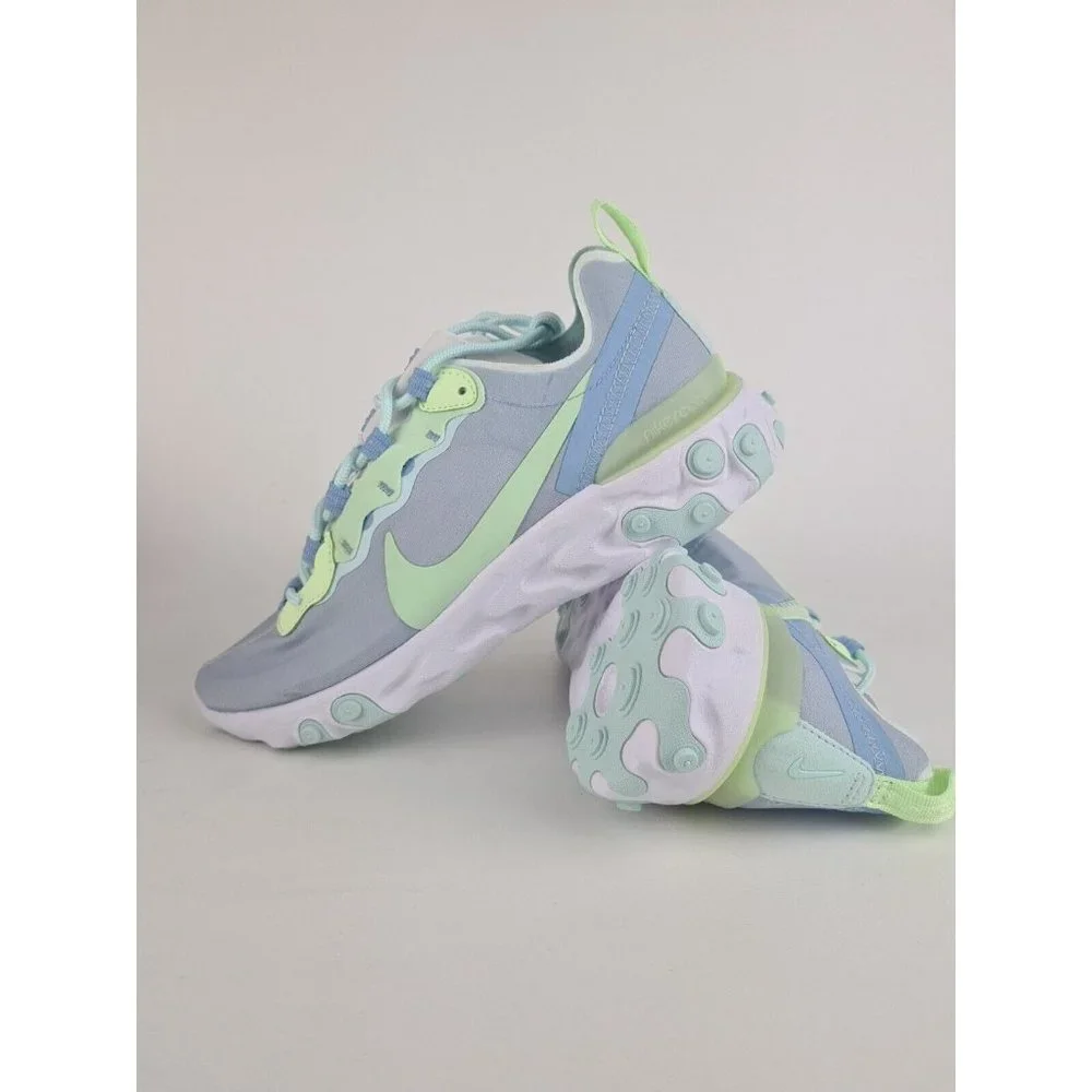 Nike React Element 55 White Grey Sneakers Women Running - Picture 10 of 12